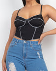 Bustier Sleeveless Ribbed Top
