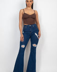 Bustier Sleeveless Ribbed Top