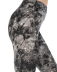 Yoga Style Banded Lined Multi Printed Knit Legging With High Waist