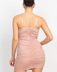 Hook & Eye Ruched Cami Mini Dress