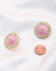 Double Circle Round Metal Earring