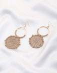 Double Circle Thread Beaded Earring