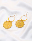 Double Circle Thread Beaded Earring
