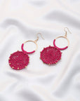 Double Circle Thread Beaded Earring