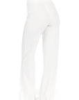 Front-line Flared Leg Design Solid Pants