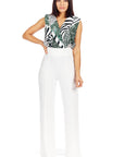 Front-line Flared Leg Design Solid Pants