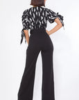 Print Top Detailed Fashion Jumpsuit