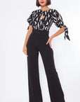 Print Top Detailed Fashion Jumpsuit