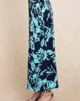 Floral Printed Maxi Skirt With Elastic Waistband