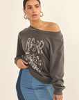 A Garment Dyed French Terry Graphic Sweatshirt