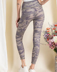 Camouflage Printed Rayon Spandex Leggings