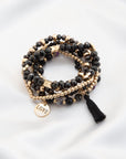 Love Coin Tassel Beaded Bracelet