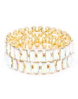 Rectangle Rhinestone Stretch Bracelet