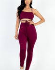 Solid Tie Front Cut Out Jumpsuit