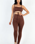 Solid Tie Front Cut Out Jumpsuit