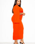 Cape Sleeve Dress With Knot Detail
