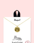 18k Gold Rhodium Dipped Respect Necklace