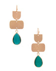 Teardrop Gem Multi Shape Dangle Earring