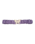 Rhinestone Pave Butterfly Ruched Elastic Back Belt