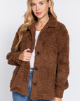 Long Slv Flap Pocket Oversize Jacket