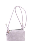 Braid Texture Zipper Crossbody Bag