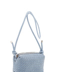 Braid Texture Zipper Crossbody Bag