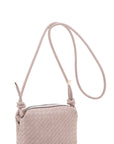 Braid Texture Zipper Crossbody Bag
