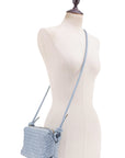 Braid Texture Zipper Crossbody Bag