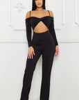 Open Shoulder Cutout Detail Jumpsuit