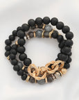 Circle Link Beaded Bracelet Set