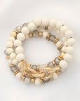 Circle Link Beaded Bracelet Set