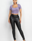 Ruching Puff Sleevetop