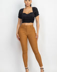 Ruching Puff Sleevetop
