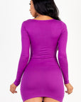 Square neck mesh corset mini dress