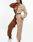 Long Sleeve Oversized Cozy Shirt Jumpsuit