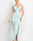 Cutouts Side Slit Maxi Dress
