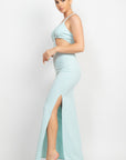 Cutouts Side Slit Maxi Dress