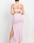 Cutouts Side Slit Maxi Dress