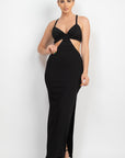 Cutouts Side Slit Maxi Dress