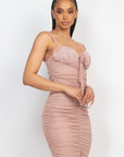 Front Ruched Mini Dress