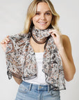 Paisley Print Chiffon Scarf