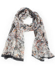 Paisley Print Chiffon Scarf