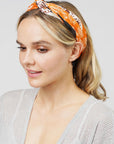 Elephant Paisley Print Satin Scarf