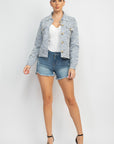 Plaid Button-down Tweed Jacket