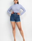 Mock Neck Long Sleeve Top