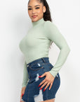 Mock Neck Long Sleeve Top