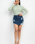 Mock Neck Long Sleeve Top