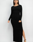 Side Slit Bodycon Maxi Dress