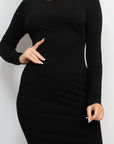 Side Slit Bodycon Maxi Dress