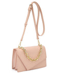 Smooth Plain Chain Link Crossbody Bag